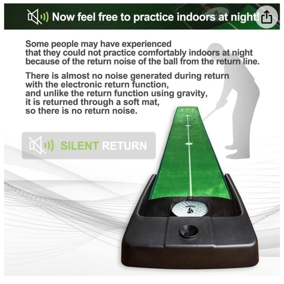 WINNER SPIRIT Miracle 580 Golf Putting Green Mat Minimal Silent - Picture 7 of 7